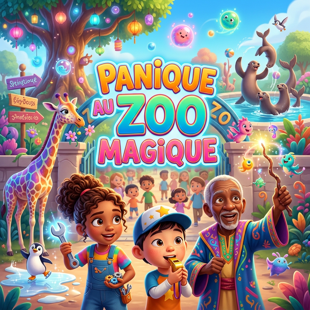 Panique au zoo magique — histoire pour enfant