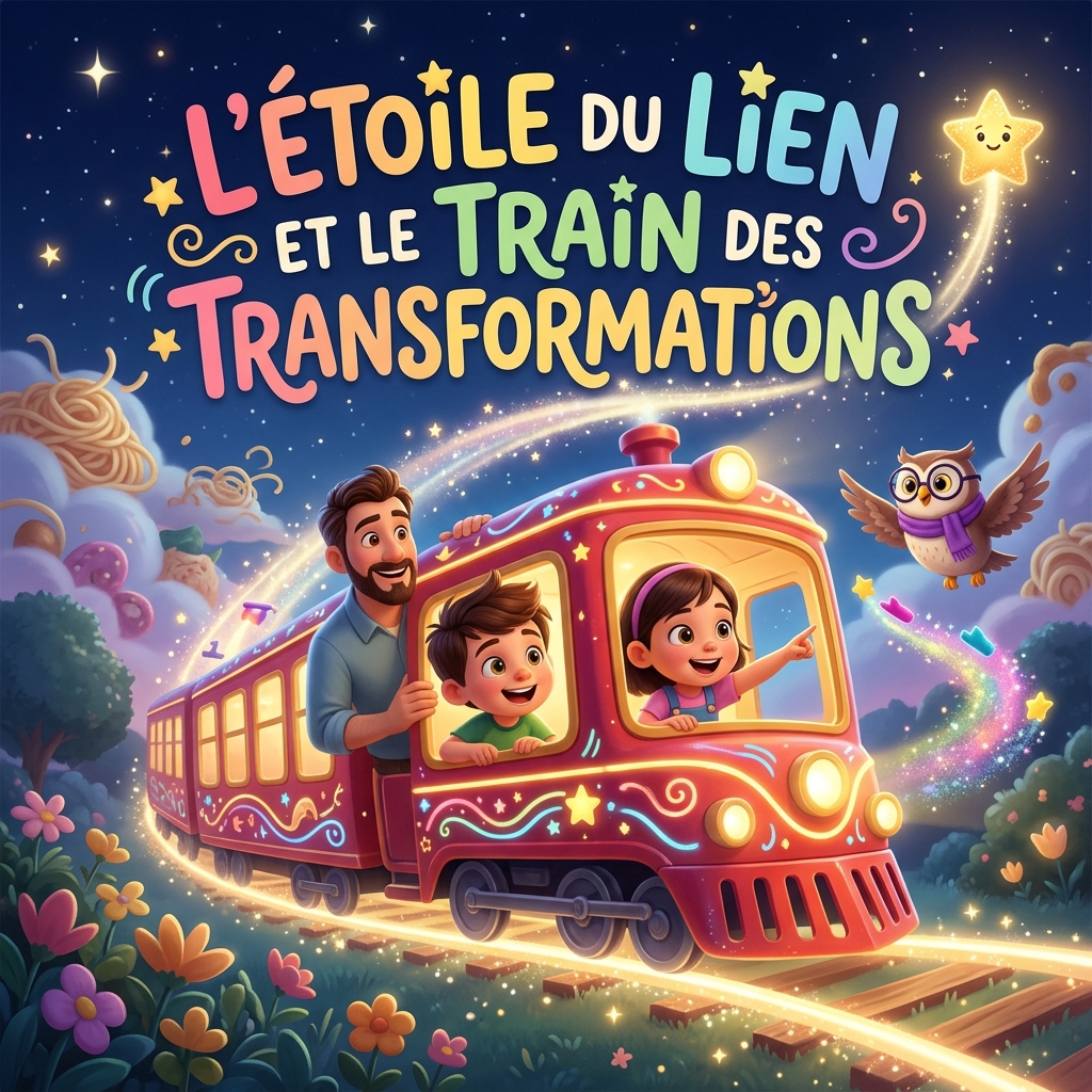 Le voyage magique du train des transformations — histoire pour enfant