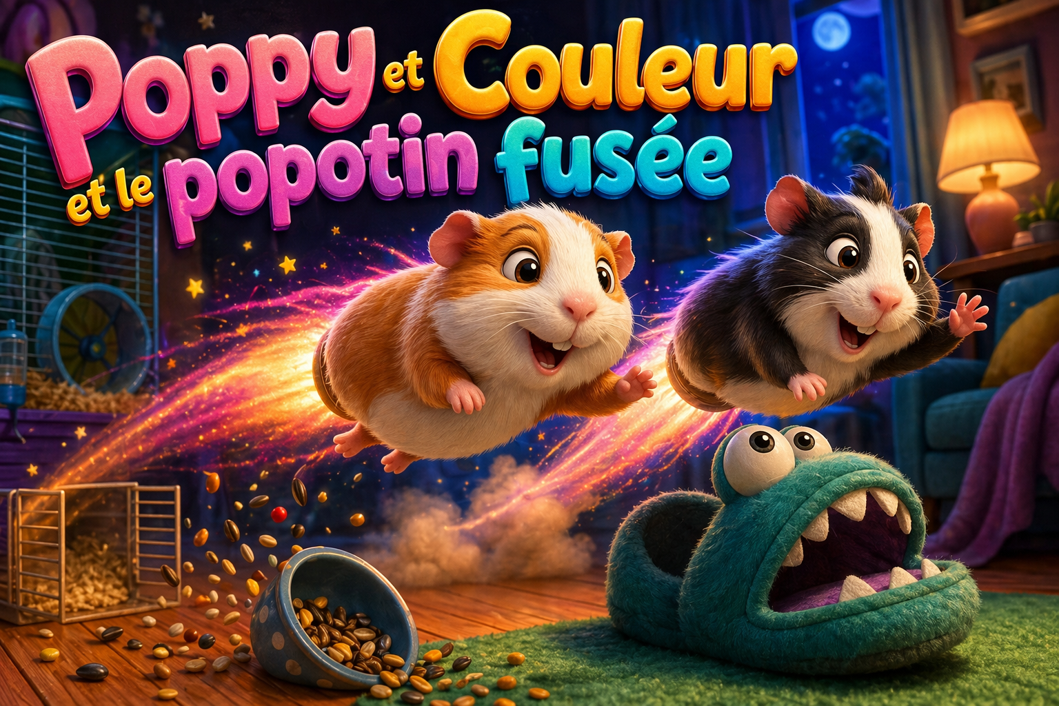 Poppy et Couleur et le popotin fusée — histoire pour enfant