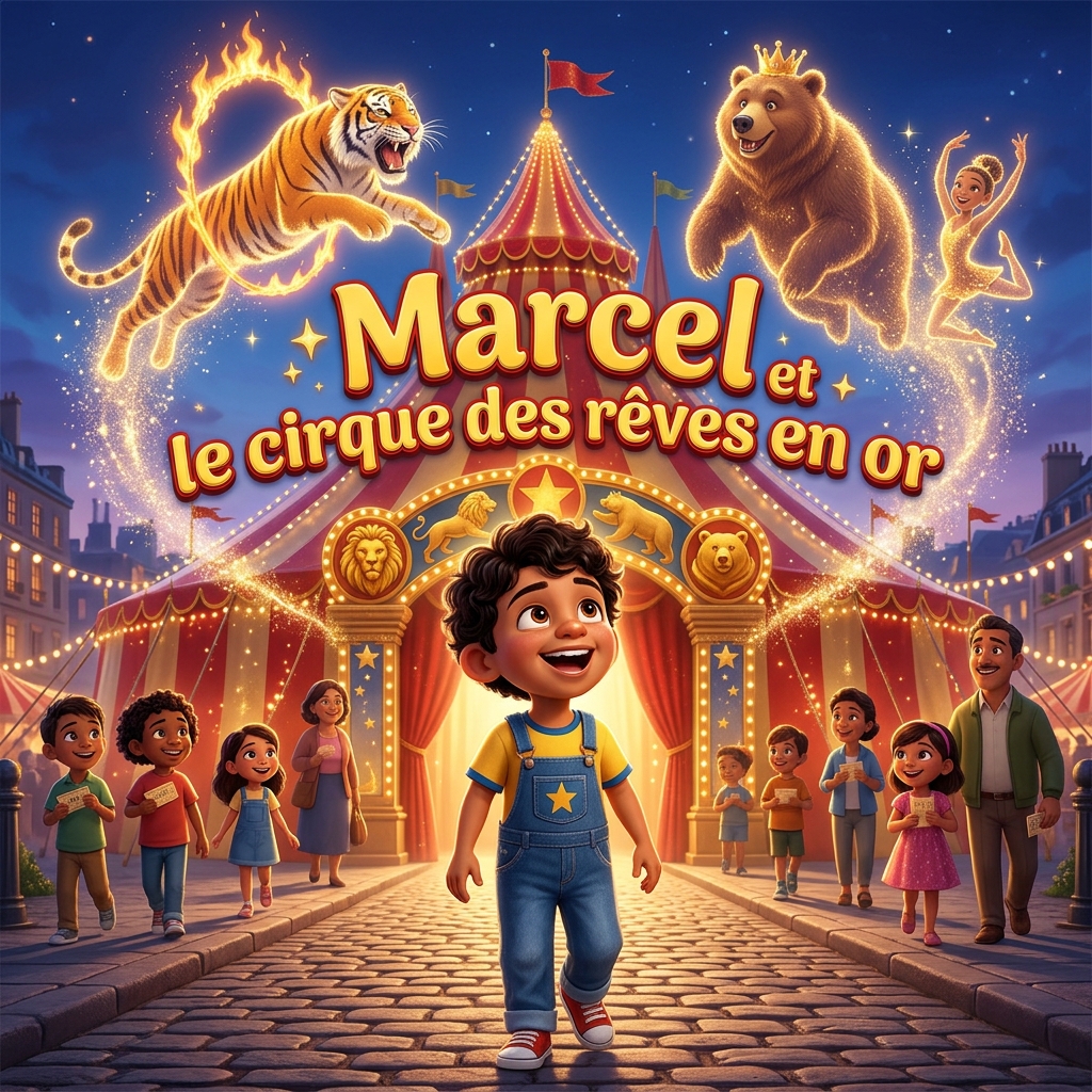 Marcel et le cirque des rêves en or — histoire pour enfant