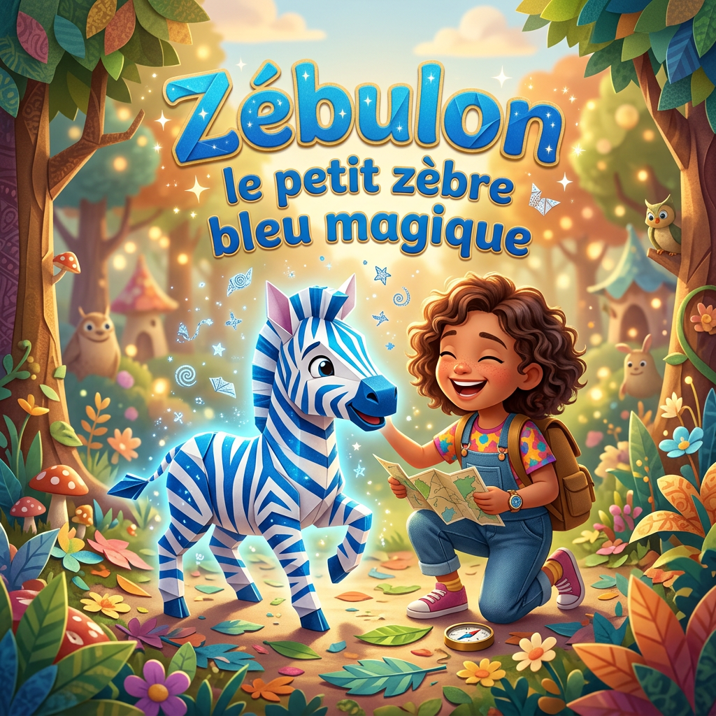 Zébulon le petit zèbre bleu magique — histoire pour enfant