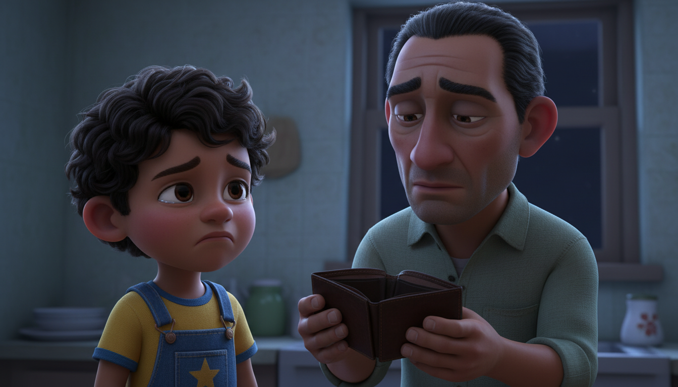 histoire du soir pour enfant Marcel et le cirque des rêves en or Le porte-monnaie vide