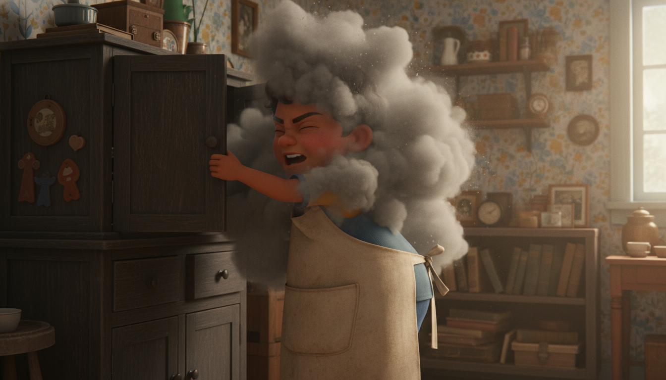 histoire du soir pour enfant Marcel et le cirque des rêves en or Le nuage de poussière