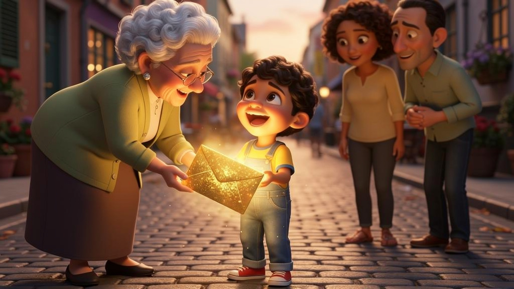 histoire du soir pour enfant Marcel et le cirque des rêves en or L'enveloppe dorée