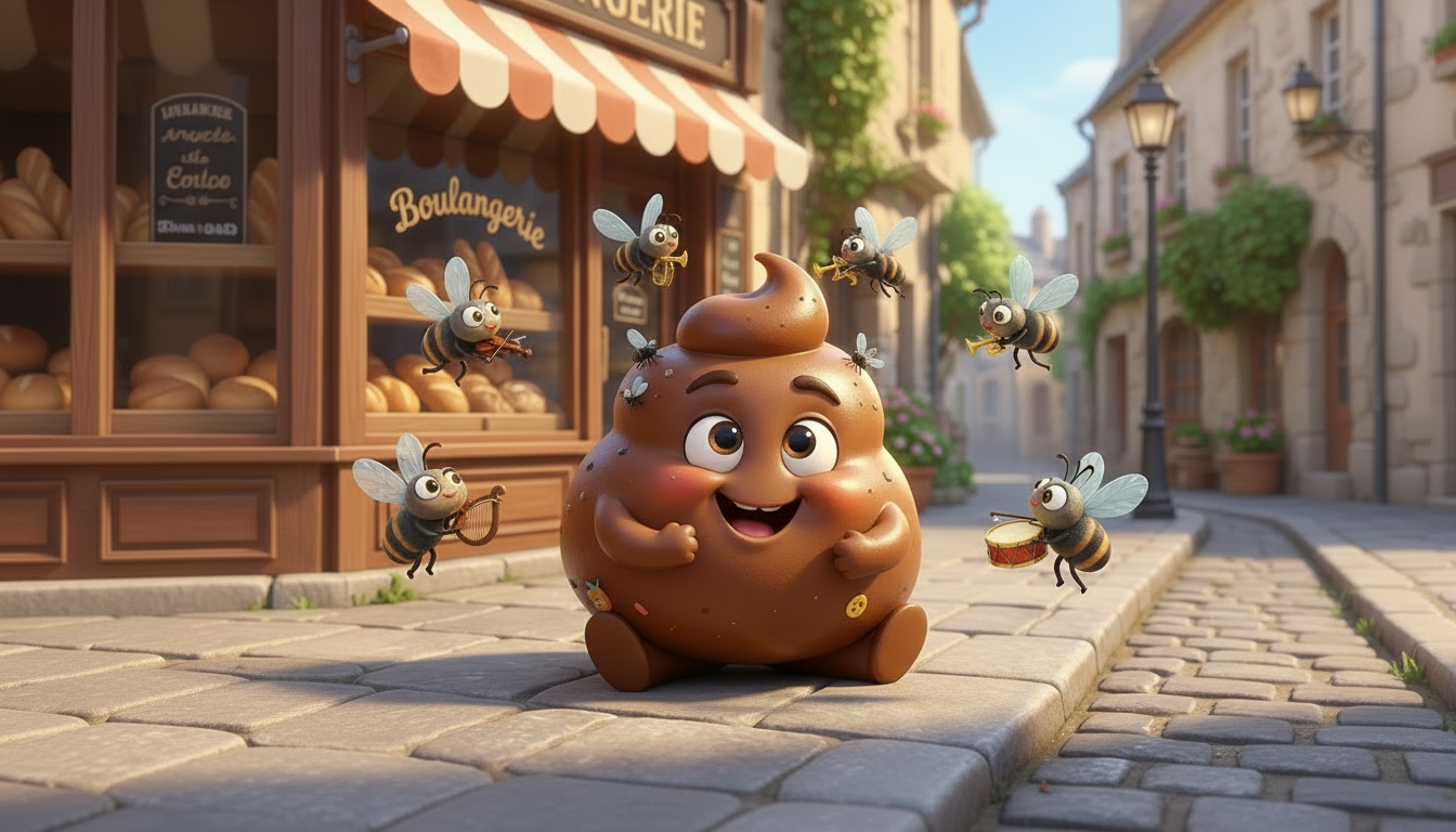 histoire du soir pour enfant Gros Caca et la petite crotte malicieuse L'éclatant Monsieur Gros Caca