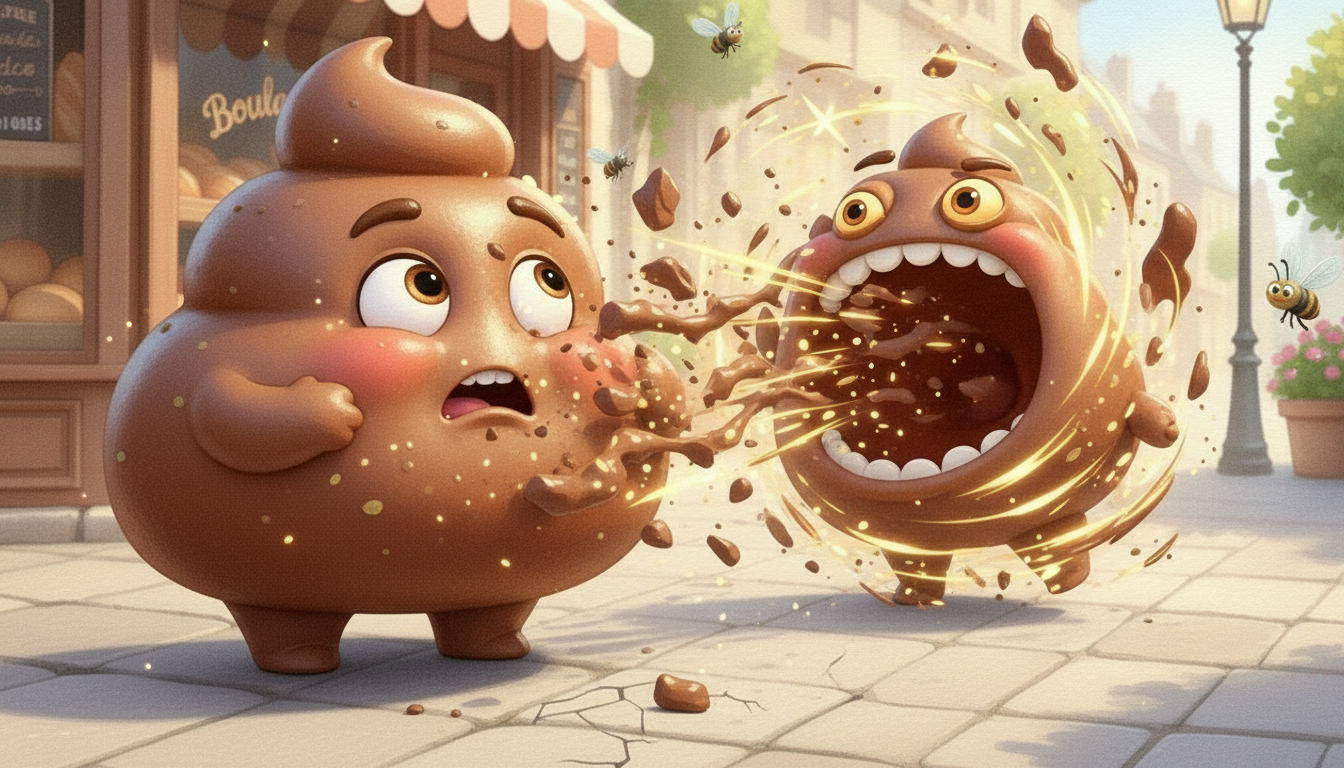 histoire du soir pour enfant Gros Caca et la petite crotte malicieuse Le vol de matière