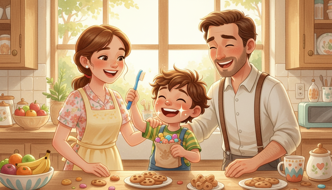 histoire du soir pour enfant Théo et le secret des bonbons interdits Le pacte du samedi