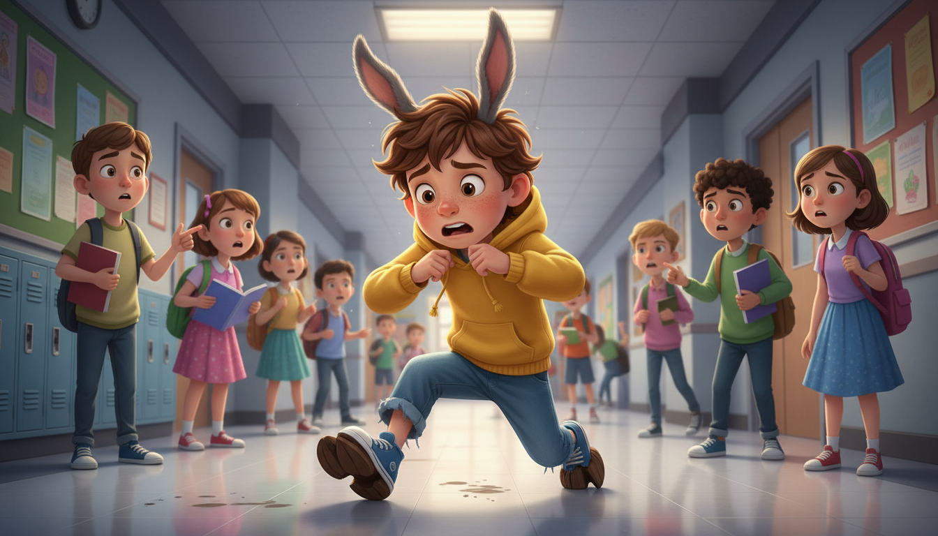 histoire du soir pour enfant Théo et le secret des bonbons interdits La transformation à l'école