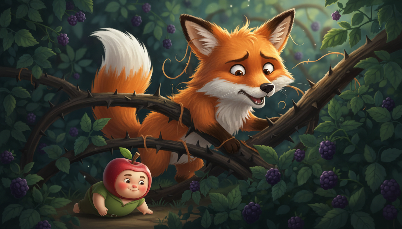 histoire du soir pour enfant Mini Pomme et le renard gourmand La Haie aux Griffes