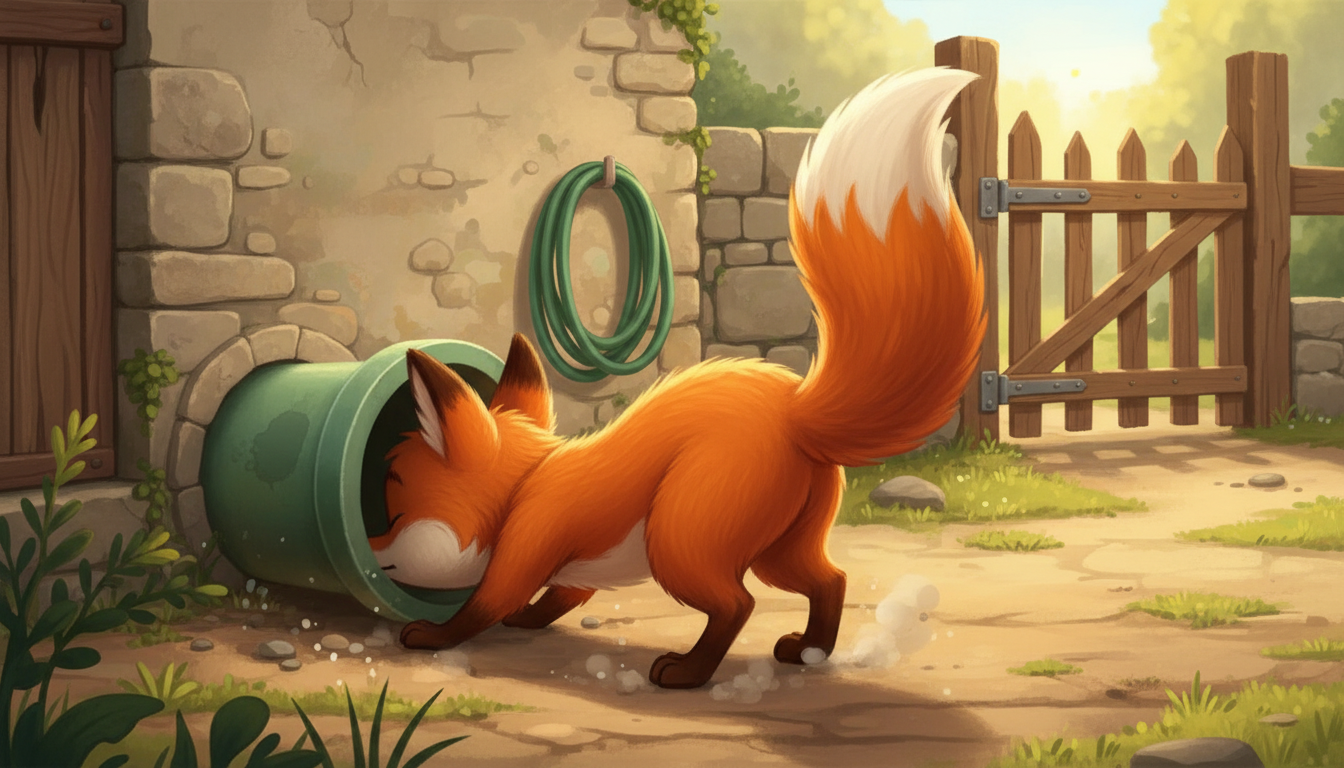 histoire du soir pour enfant Mini Pomme et le renard gourmand Le piège du tunnel