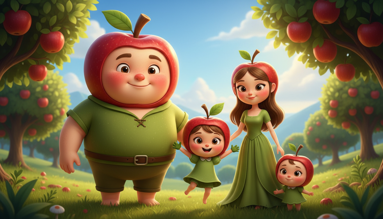 histoire du soir pour enfant Mini Pomme et le renard gourmand La Famille Pomme