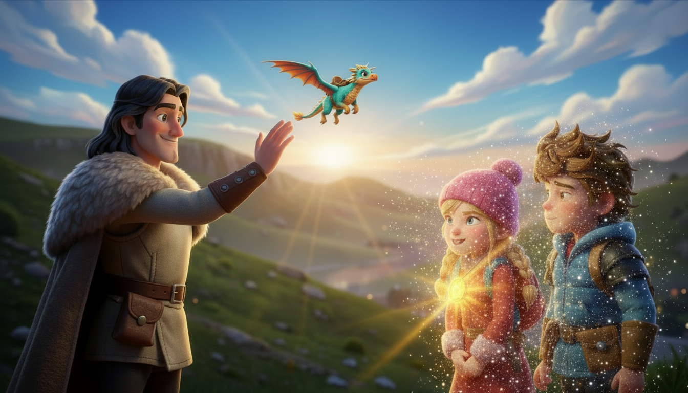 histoire du soir pour enfant L'incroyable aventure du Dragon-Condor Adieu aux Highlands