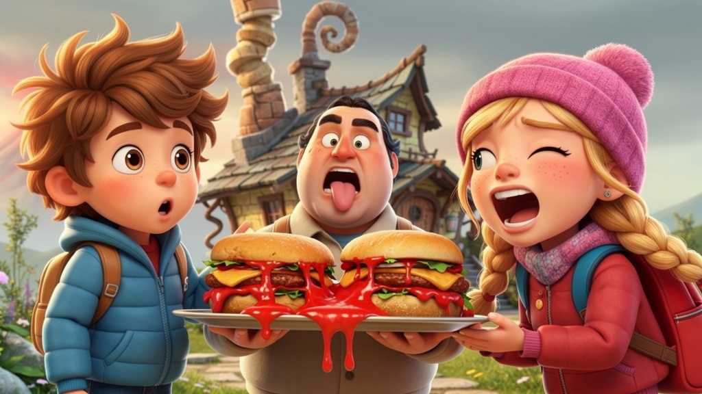 histoire du soir pour enfant L'incroyable aventure du Dragon-Condor Le sandwich magique