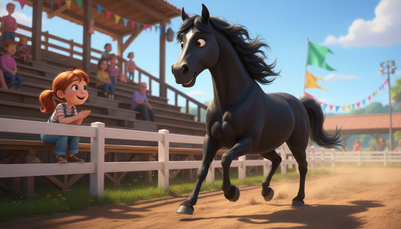 histoire du soir pour enfant Wendy et le secret des chevaux qui parlent Le Grand Concours