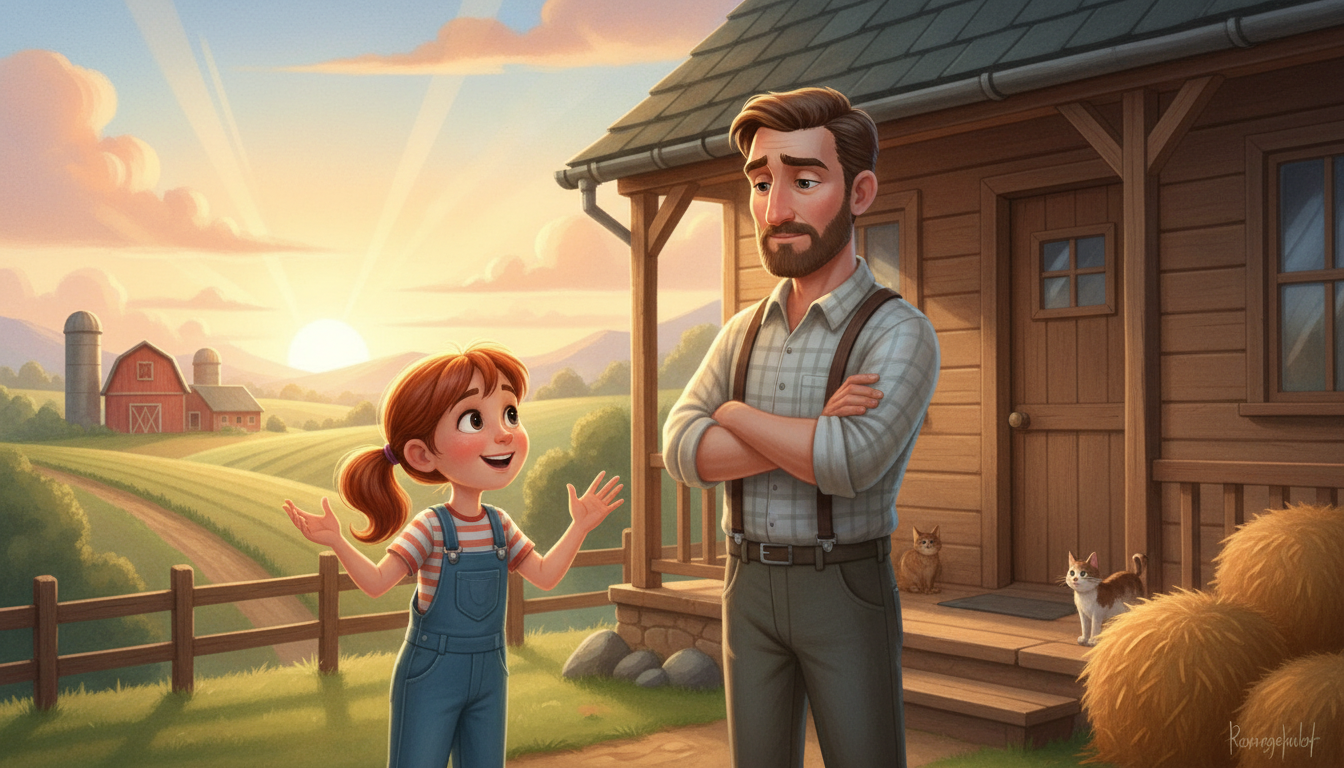 histoire du soir pour enfant Wendy et le secret des chevaux qui parlent Wendy prévient son Papa