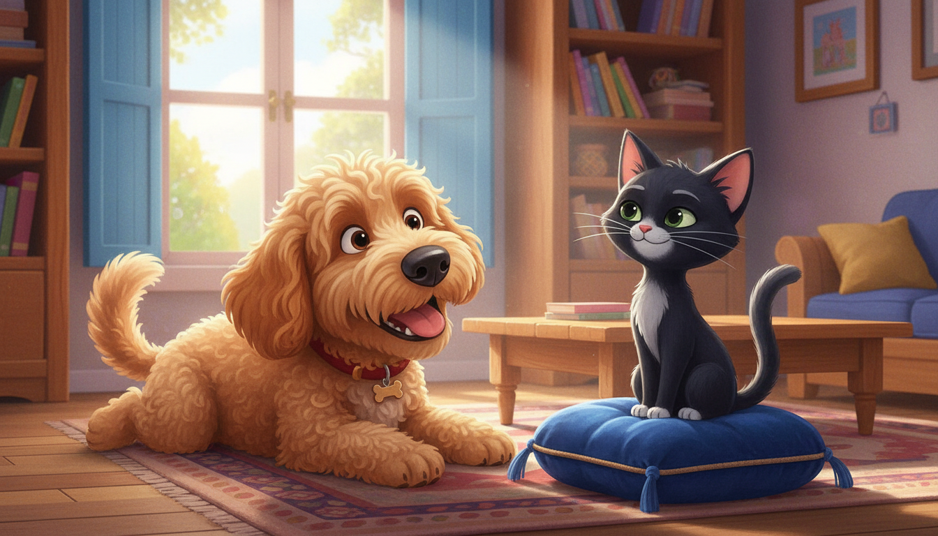 histoire du soir pour enfant Filou et Mistigri sur la trace des vacances Les deux meilleurs ennemis