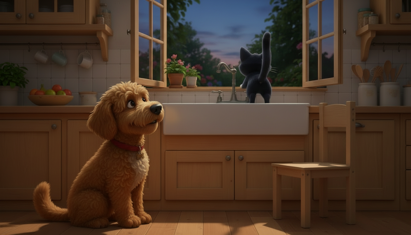 histoire du soir pour enfant Filou et Mistigri sur la trace des vacances Filou le costaud